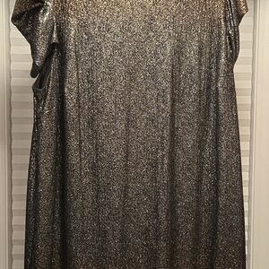 Lane Bryant Black Glitter Asymmetrical Dress